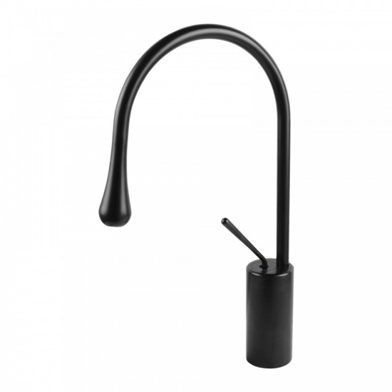 Solid Brass Black 360° Swivel Spout Tall Basin Mixer Tap